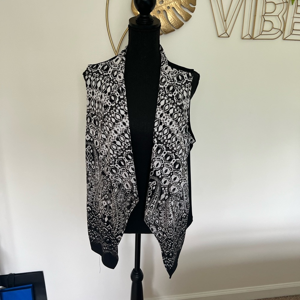 Cascade Sleeveless Waterfall Cardigan